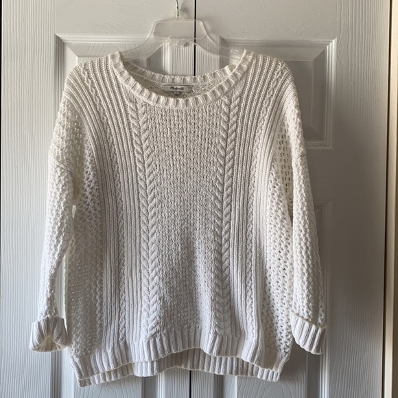 Madewell White Plaza Pullover Sweater - Picture 2 of 6